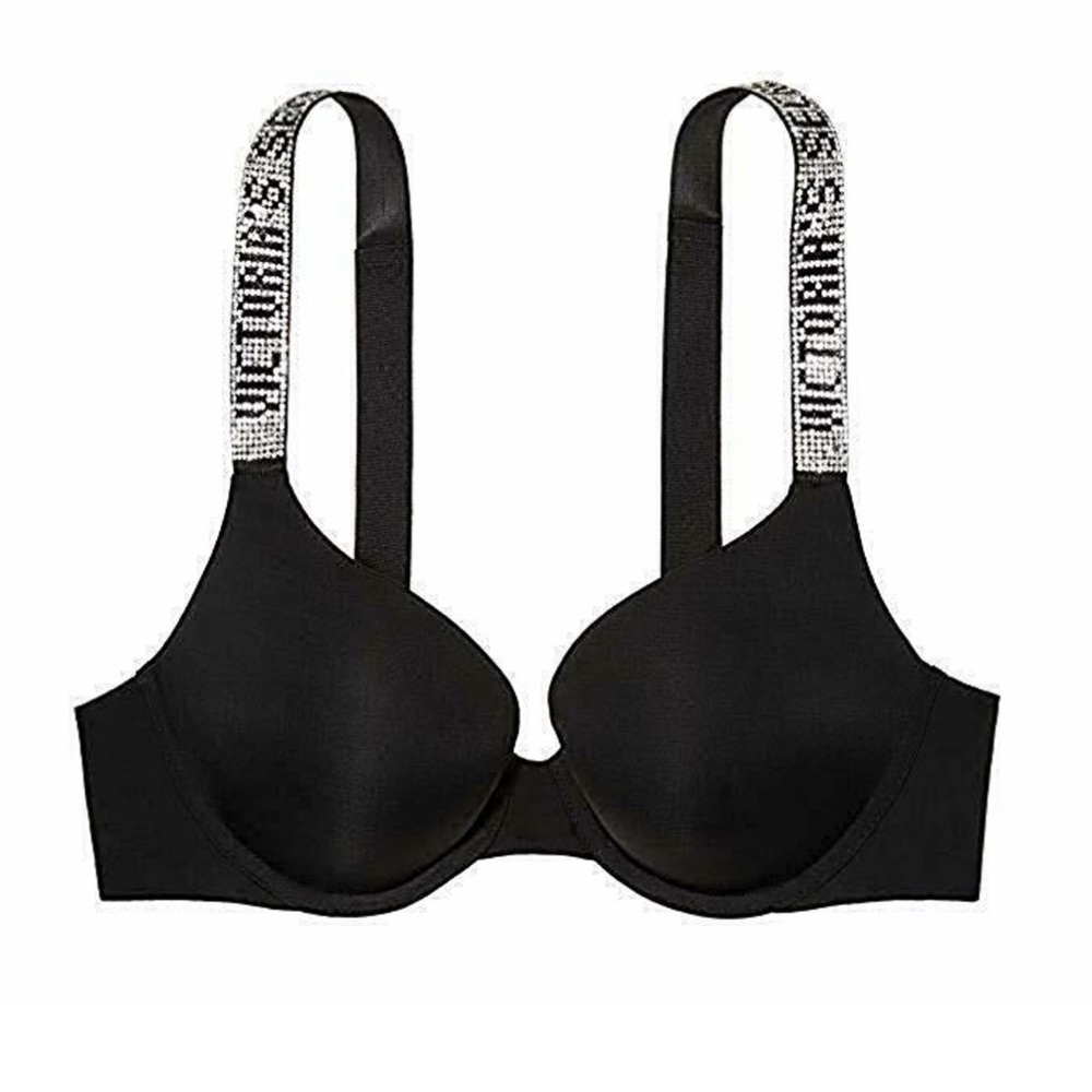 Victoria Secret Black bra only w Embezzled straps
